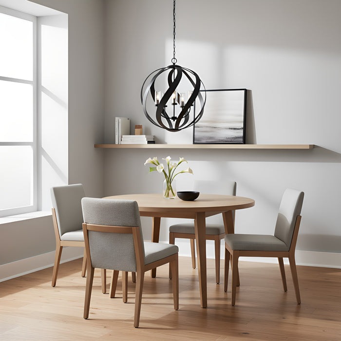 Myhouse Lighting Quoizel - BMS2826EK - Five Light Pendant - Blacksmith - Earth Black