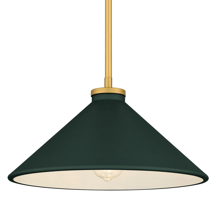 Myhouse Lighting Quoizel - BRADE1814BRG - One Light Pendant - Bradbury - Brushed Gold