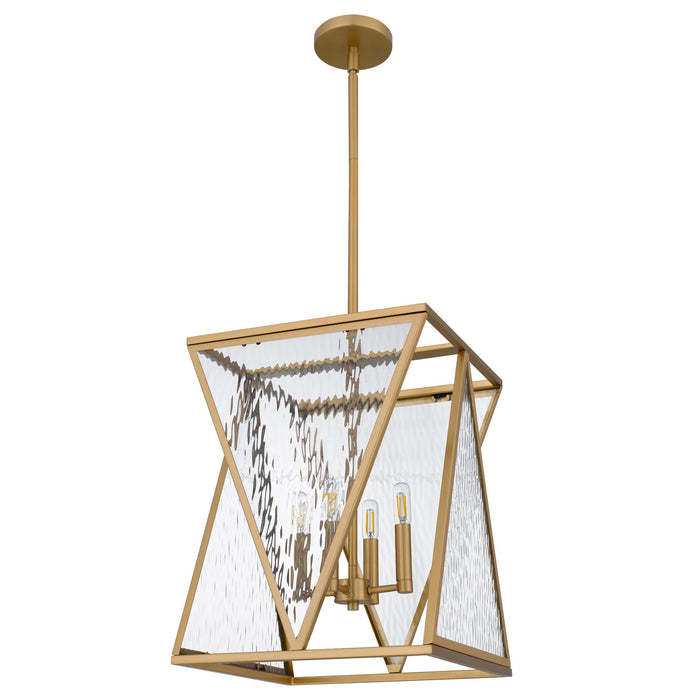 Myhouse Lighting Quoizel - CLO1814BWS - Four Light Pendant - Clovis - Brushed Weathered Brass