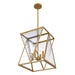 Myhouse Lighting Quoizel - CLO1814BWS - Four Light Pendant - Clovis - Brushed Weathered Brass