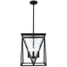Myhouse Lighting Quoizel - CLO1814MBK - Four Light Pendant - Clovis - Matte Black