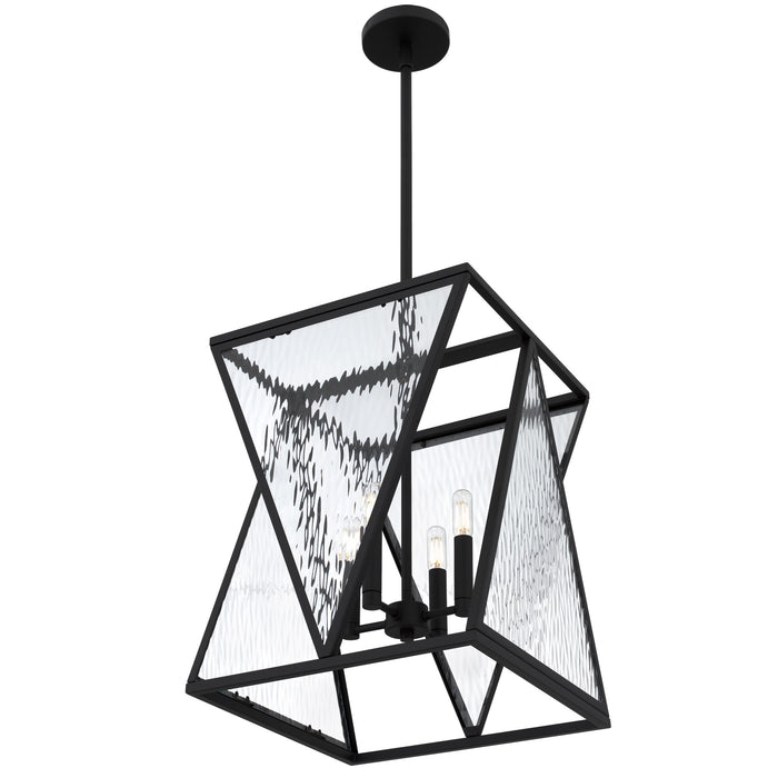 Myhouse Lighting Quoizel - CLO1814MBK - Four Light Pendant - Clovis - Matte Black
