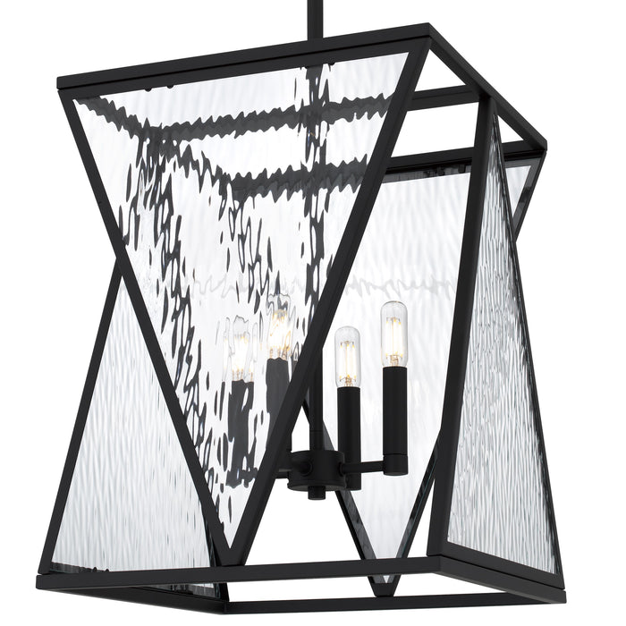 Myhouse Lighting Quoizel - CLO1814MBK - Four Light Pendant - Clovis - Matte Black