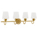 Myhouse Lighting Quoizel - DOT8632GFL - Four Light Vanity - Dorothea - Gold Leaf