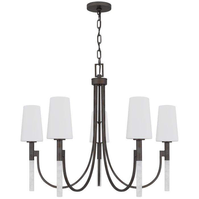 Myhouse Lighting Quoizel - ELOU5032IN - Five Light Chandelier - Eloura - Iron Gate