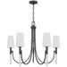 Myhouse Lighting Quoizel - ELOU5032IN - Five Light Chandelier - Eloura - Iron Gate