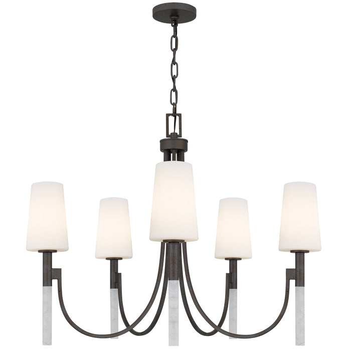 Myhouse Lighting Quoizel - ELOU5032IN - Five Light Chandelier - Eloura - Iron Gate