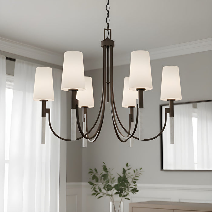 Myhouse Lighting Quoizel - ELOU5032IN - Five Light Chandelier - Eloura - Iron Gate