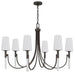 Myhouse Lighting Quoizel - ELOU5040IN - Six Light Chandelier - Eloura - Iron Gate