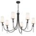 Myhouse Lighting Quoizel - ELOU5040IN - Six Light Chandelier - Eloura - Iron Gate