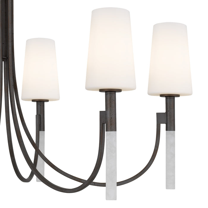 Myhouse Lighting Quoizel - ELOU5040IN - Six Light Chandelier - Eloura - Iron Gate