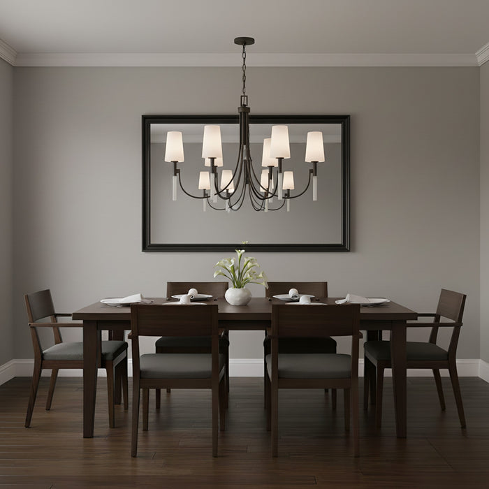 Myhouse Lighting Quoizel - ELOU5040IN - Six Light Chandelier - Eloura - Iron Gate