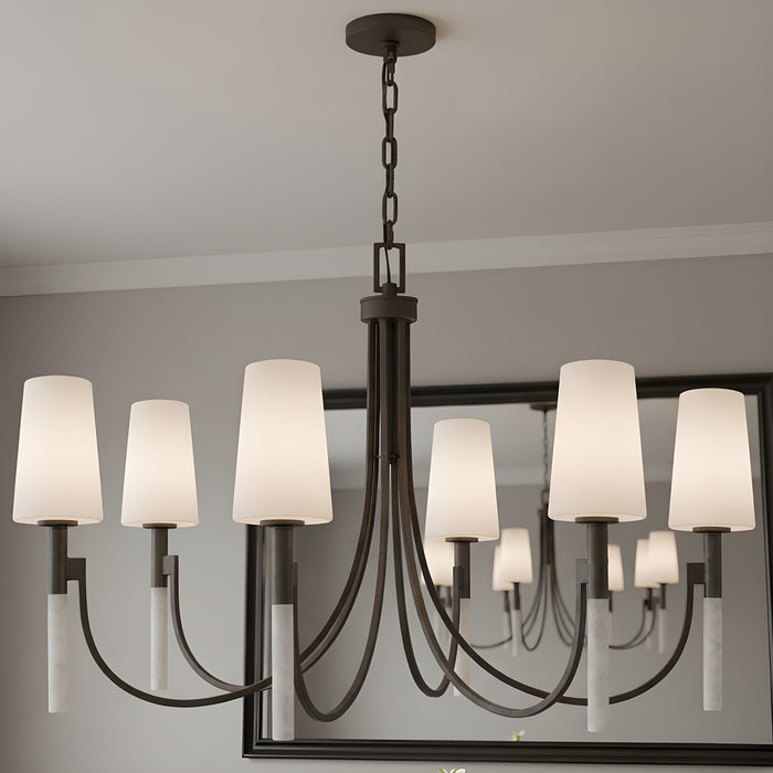 Myhouse Lighting Quoizel - ELOU5040IN - Six Light Chandelier - Eloura - Iron Gate