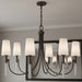Myhouse Lighting Quoizel - ELOU5040IN - Six Light Chandelier - Eloura - Iron Gate