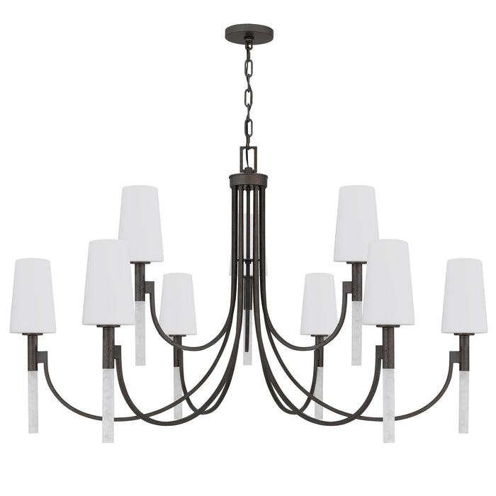 Myhouse Lighting Quoizel - ELOU5048IN - Nine Light Chandelier - Eloura - Iron Gate