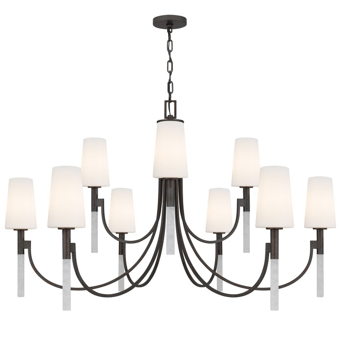 Myhouse Lighting Quoizel - ELOU5048IN - Nine Light Chandelier - Eloura - Iron Gate