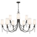 Myhouse Lighting Quoizel - ELOU5048IN - Nine Light Chandelier - Eloura - Iron Gate