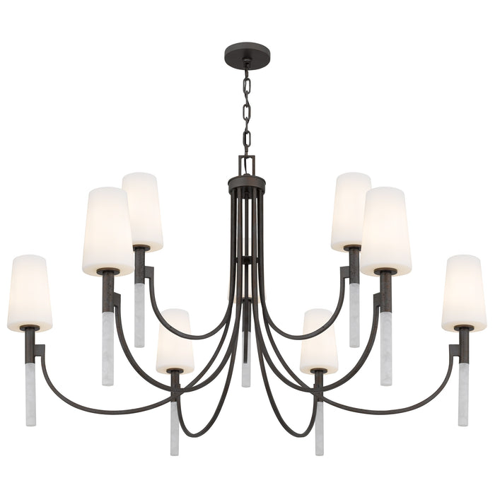 Myhouse Lighting Quoizel - ELOU5048IN - Nine Light Chandelier - Eloura - Iron Gate