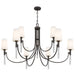 Myhouse Lighting Quoizel - ELOU5048IN - Nine Light Chandelier - Eloura - Iron Gate