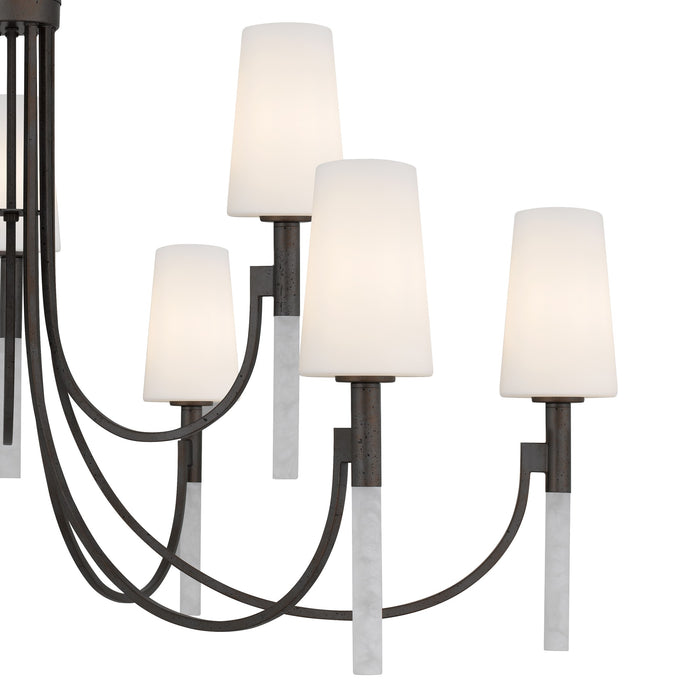 Myhouse Lighting Quoizel - ELOU5048IN - Nine Light Chandelier - Eloura - Iron Gate