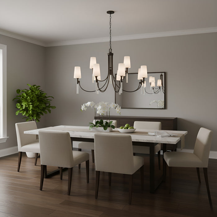 Myhouse Lighting Quoizel - ELOU5048IN - Nine Light Chandelier - Eloura - Iron Gate