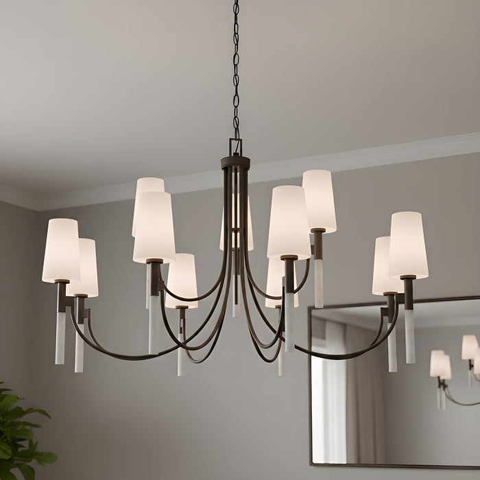 Myhouse Lighting Quoizel - ELOU5048IN - Nine Light Chandelier - Eloura - Iron Gate
