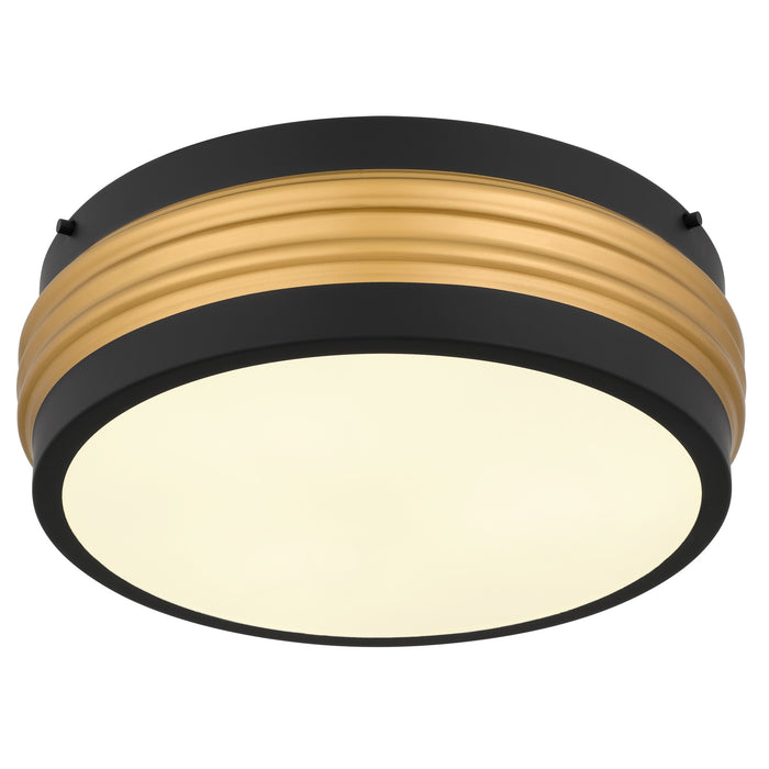 Myhouse Lighting Quoizel - EMM1616MBK - Three Light Flush Mount - Emmett - Matte Black