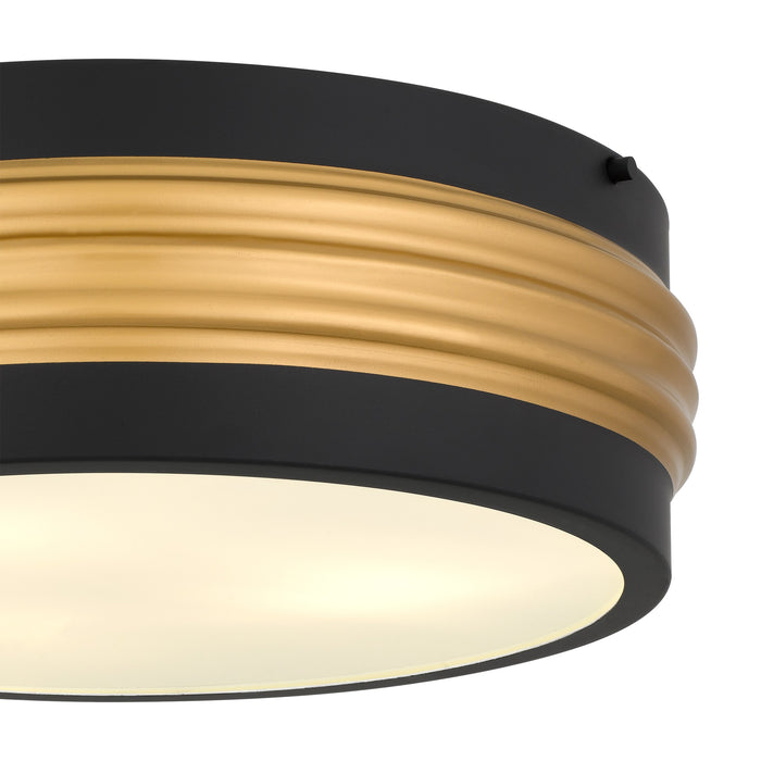 Myhouse Lighting Quoizel - EMM1616MBK - Three Light Flush Mount - Emmett - Matte Black
