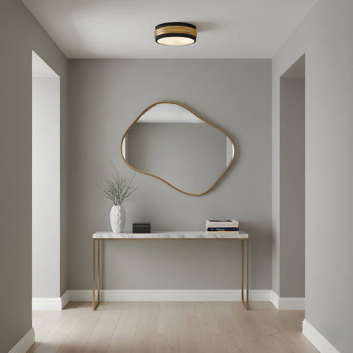 Myhouse Lighting Quoizel - EMM1616MBK - Three Light Flush Mount - Emmett - Matte Black