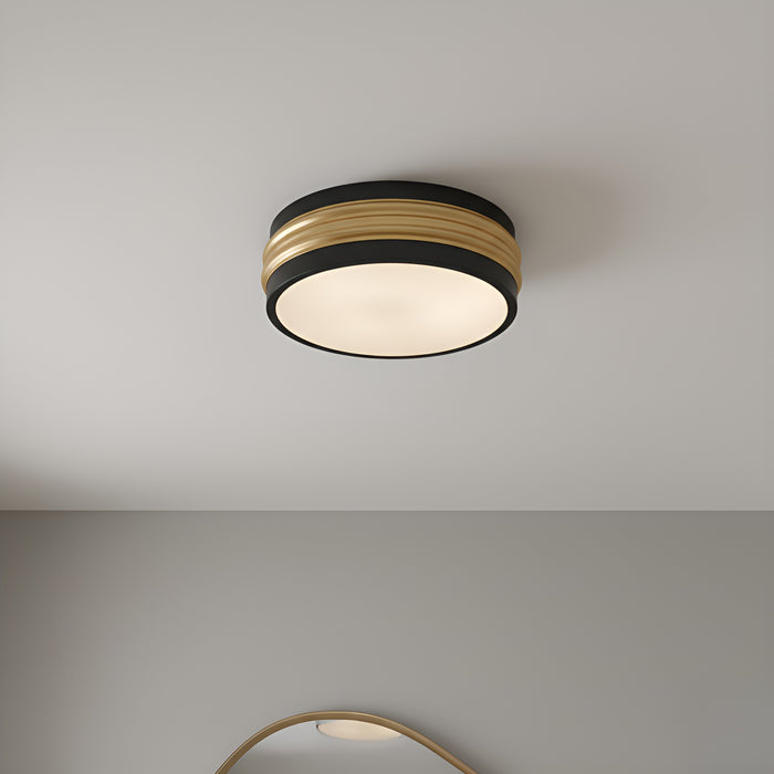 Myhouse Lighting Quoizel - EMM1616MBK - Three Light Flush Mount - Emmett - Matte Black