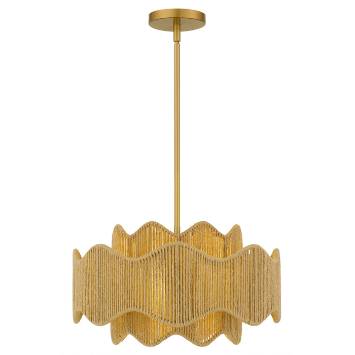 Myhouse Lighting Quoizel - EVA2818BRG - Three Light Pendant - Evander - Brushed Gold