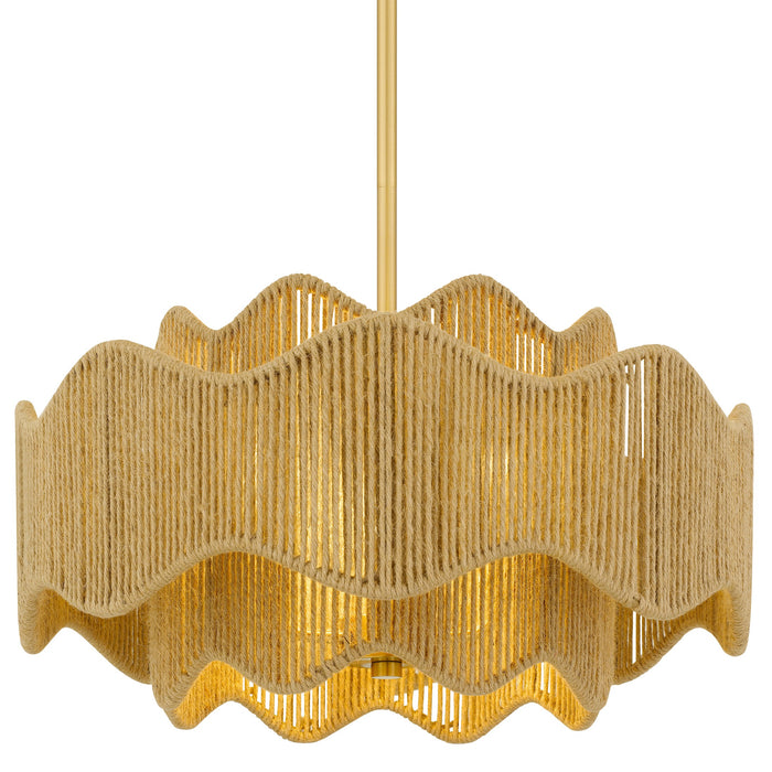 Myhouse Lighting Quoizel - EVA2818BRG - Three Light Pendant - Evander - Brushed Gold