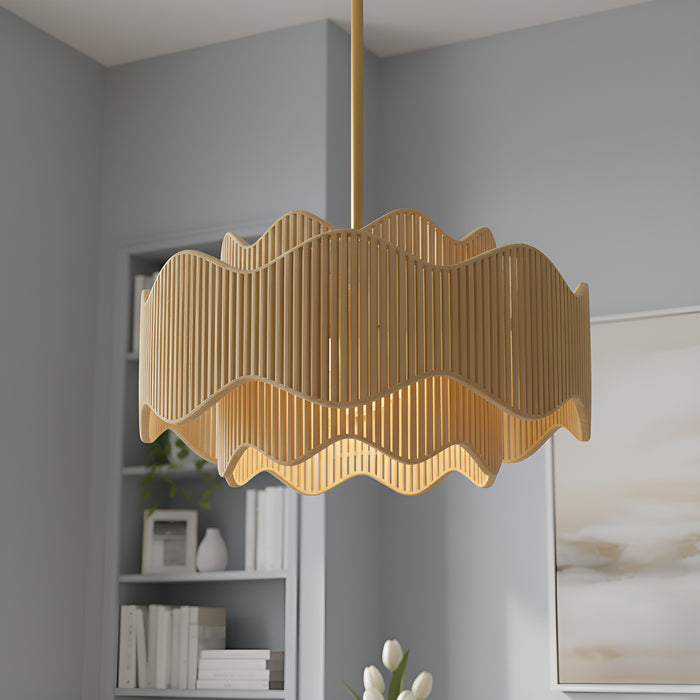 Myhouse Lighting Quoizel - EVA2818BRG - Three Light Pendant - Evander - Brushed Gold