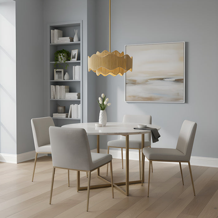Myhouse Lighting Quoizel - EVA2818BRG - Three Light Pendant - Evander - Brushed Gold