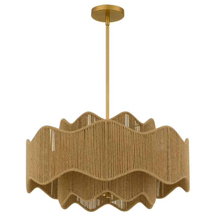 Myhouse Lighting Quoizel - EVA2824BRG - Four Light Pendant - Evander - Brushed Gold
