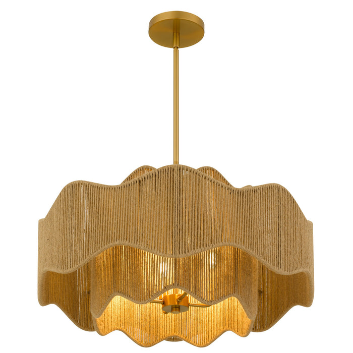 Myhouse Lighting Quoizel - EVA2824BRG - Four Light Pendant - Evander - Brushed Gold