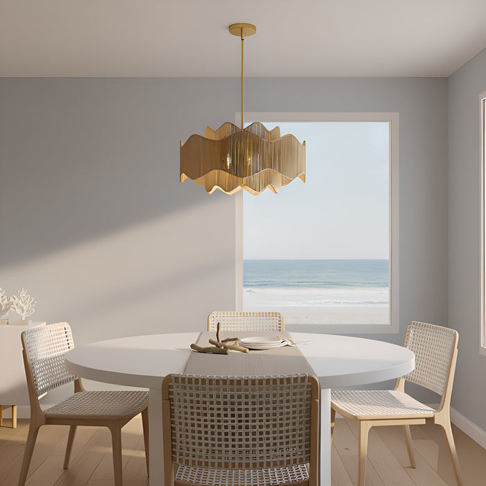 Myhouse Lighting Quoizel - EVA2824BRG - Four Light Pendant - Evander - Brushed Gold
