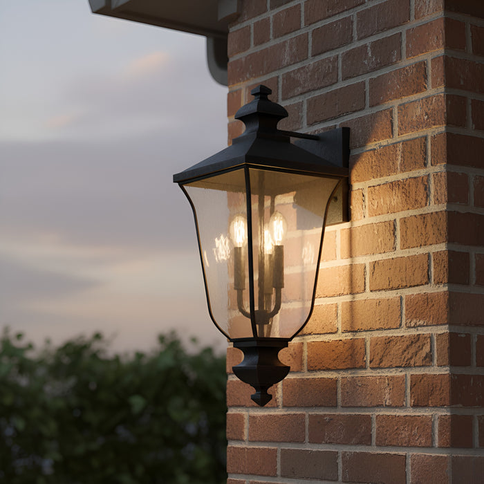 Myhouse Lighting Quoizel - FARL8410MBK - Three Light Outdoor Wall Lantern - Farley - Matte Black