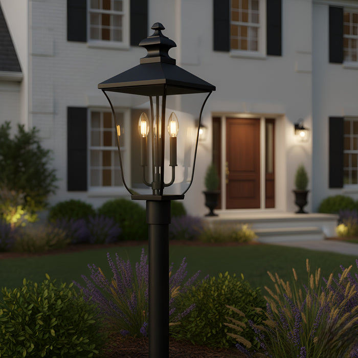 Myhouse Lighting Quoizel - FARL9010MBK - Three Light Outdoor Post Lantern - Farley - Matte Black