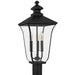 Myhouse Lighting Quoizel - FARL9010MBK - Three Light Outdoor Post Lantern - Farley - Matte Black