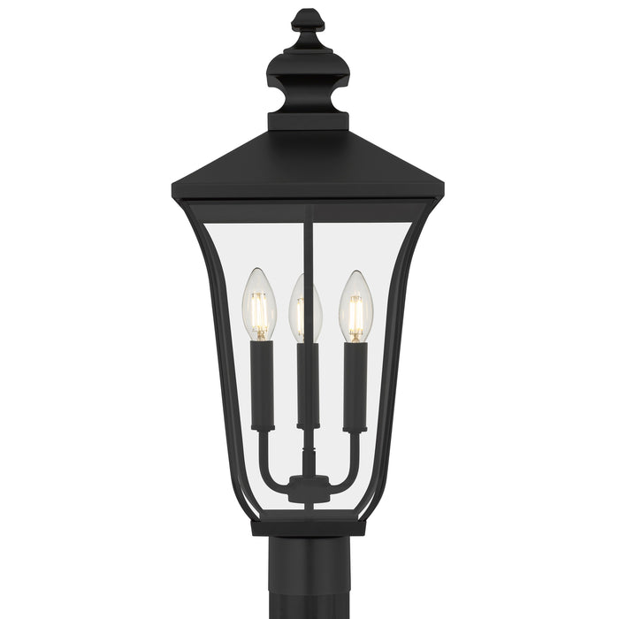 Myhouse Lighting Quoizel - FARL9010MBK - Three Light Outdoor Post Lantern - Farley - Matte Black