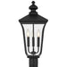 Myhouse Lighting Quoizel - FARL9010MBK - Three Light Outdoor Post Lantern - Farley - Matte Black