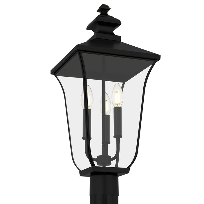 Myhouse Lighting Quoizel - FARL9010MBK - Three Light Outdoor Post Lantern - Farley - Matte Black