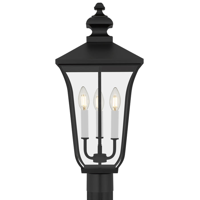 Myhouse Lighting Quoizel - FARL9010MBK - Three Light Outdoor Post Lantern - Farley - Matte Black