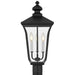 Myhouse Lighting Quoizel - FARL9010MBK - Three Light Outdoor Post Lantern - Farley - Matte Black