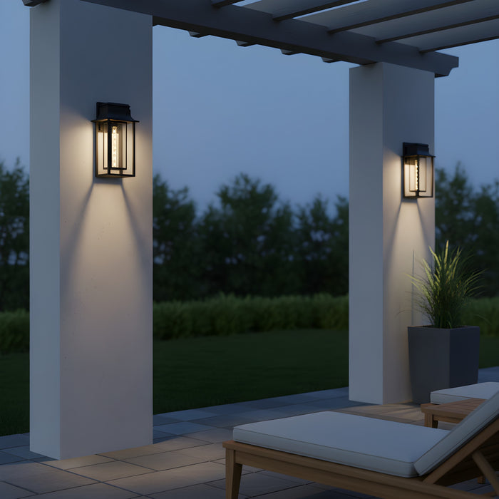 Myhouse Lighting Quoizel - GARN8410MBK - One Light Outdoor Wall Lantern - Garner - Matte Black