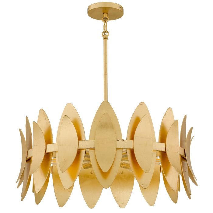 Myhouse Lighting Quoizel - HAY2827GFL - Six Light Pendant - Hayley - Gold Leaf