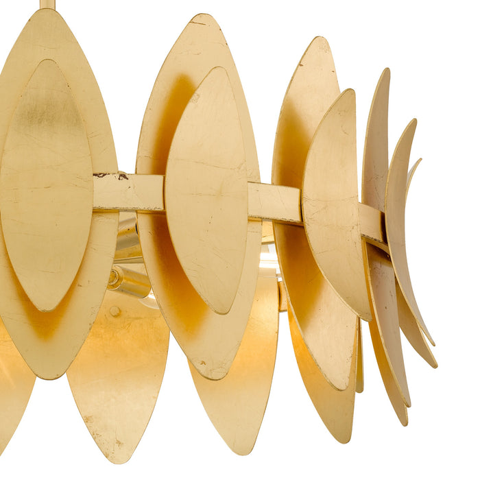 Myhouse Lighting Quoizel - HAY2827GFL - Six Light Pendant - Hayley - Gold Leaf