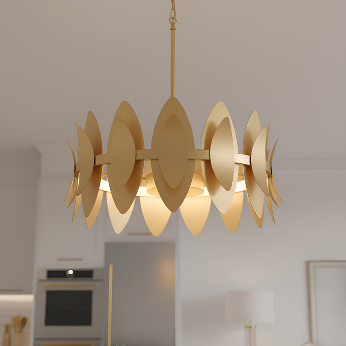 Myhouse Lighting Quoizel - HAY2827GFL - Six Light Pendant - Hayley - Gold Leaf