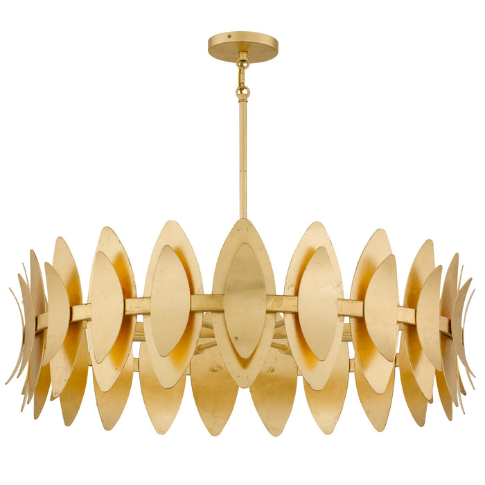 Myhouse Lighting Quoizel - HAY2837GFL - Six Light Pendant - Hayley - Gold Leaf